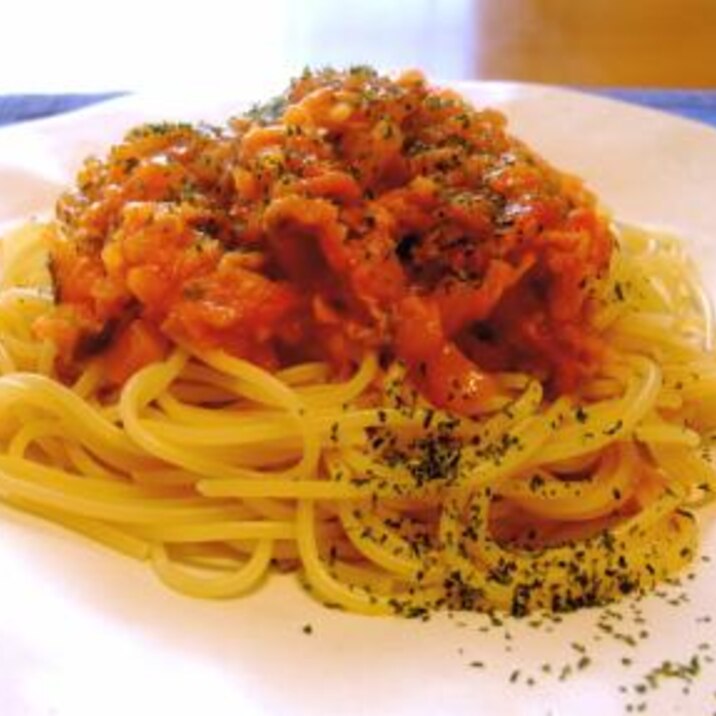 トロトロ白菜のトマトクリームスパゲティ